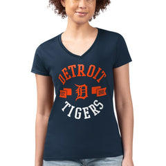 Detroit Tigers G-III 4Her by Carl Banks Women's Super-Slim Fit Lightweight City Graphic V-Neck T-Shirt Near Me