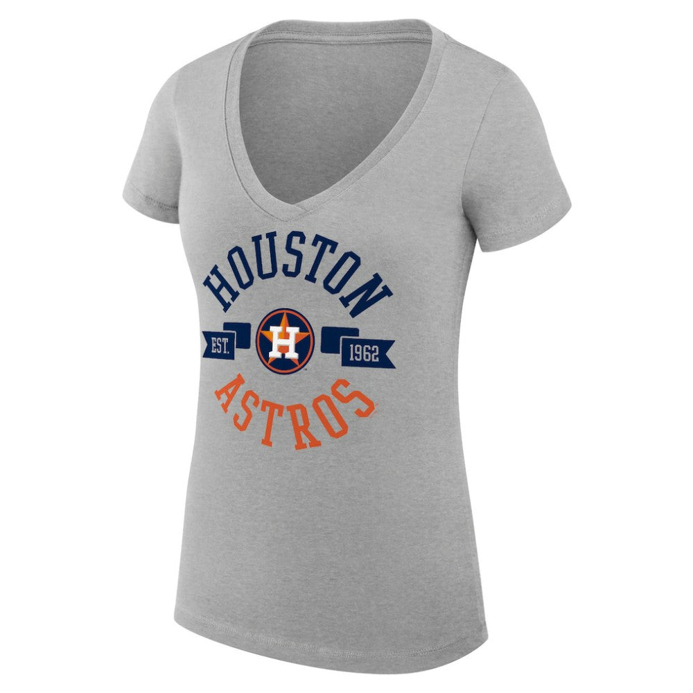 Houston Astros G-III 4Her by Carl Banks Women's Super-Slim Fit Lightweight City Graphic V-Neck T-Shirt Discount