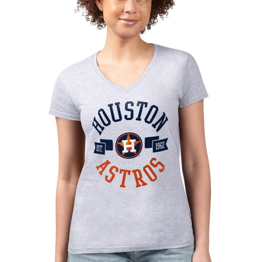 Houston Astros G-III 4Her by Carl Banks Women's Super-Slim Fit Lightweight City Graphic V-Neck T-Shirt Discount
