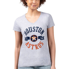 Houston Astros G-III 4Her by Carl Banks Women's Super-Slim Fit Lightweight City Graphic V-Neck T-Shirt Discount