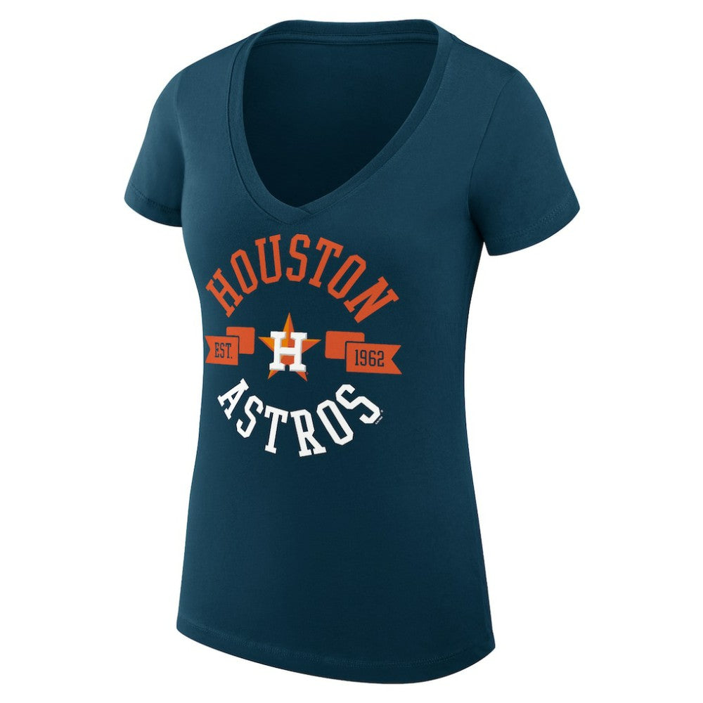 Houston Astros G-III 4Her by Carl Banks Women's Super-Slim Fit Lightweight City Graphic V-Neck T-Shirt for sale
