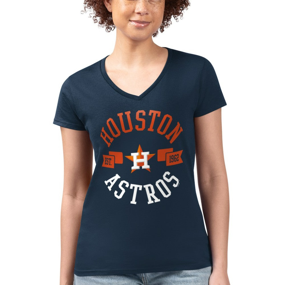 Houston Astros G-III 4Her by Carl Banks Women's Super-Slim Fit Lightweight City Graphic V-Neck T-Shirt for sale