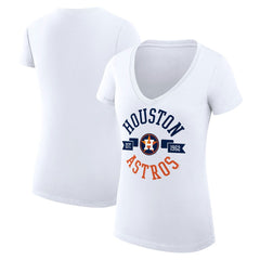 Houston Astros G-III 4Her by Carl Banks Women's Super-Slim Fit Lightweight City Graphic V-Neck T-Shirt Outlet