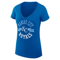 Kansas City Royals G-III 4Her by Carl Banks Women's Super-Slim Fit Lightweight City Graphic V-Neck T-Shirt for sale