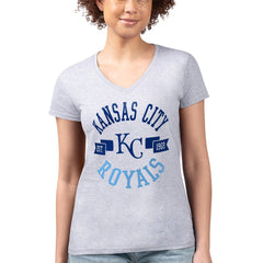 Kansas City Royals G-III 4Her by Carl Banks Women's Super-Slim Fit Lightweight City Graphic V-Neck T-Shirt Discount