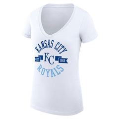 Kansas City Royals G-III 4Her by Carl Banks Women's Super-Slim Fit Lightweight City Graphic V-Neck T-Shirt Sale
