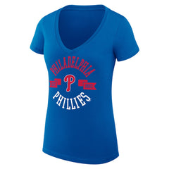 Philadelphia Phillies G-III 4Her by Carl Banks Women's Super-Slim Fit Lightweight City Graphic V-Neck T-Shirt for sale