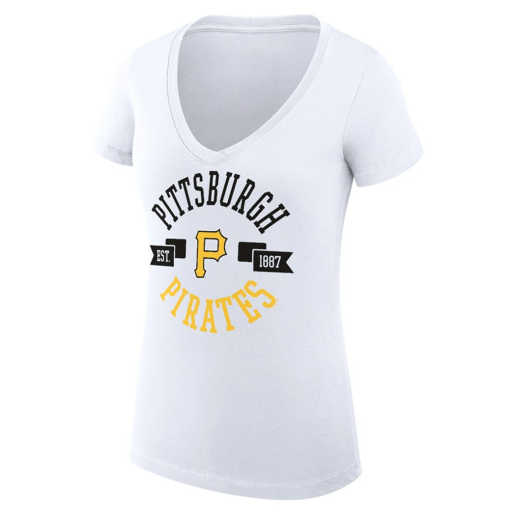 Pittsburgh Pirates G-III 4Her by Carl Banks Women's Super-Slim Fit Lightweight City Graphic V-Neck T-Shirt Online