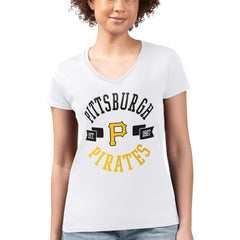 Pittsburgh Pirates G-III 4Her by Carl Banks Women's Super-Slim Fit Lightweight City Graphic V-Neck T-Shirt Online