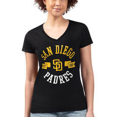 San Diego Padres G-III 4Her by Carl Banks Women's Super-Slim Fit Lightweight City Graphic V-Neck T-Shirt Online
