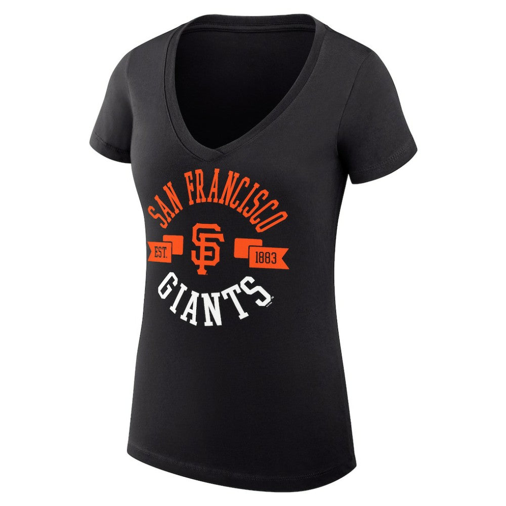 San Francisco Giants G-III 4Her by Carl Banks Women's Super-Slim Fit Lightweight City Graphic V-Neck T-Shirt for sale