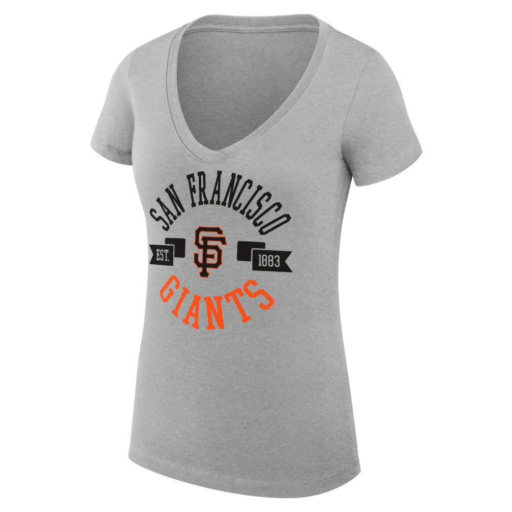 San Francisco Giants G-III 4Her by Carl Banks Women's Super-Slim Fit Lightweight City Graphic V-Neck T-Shirt Discount