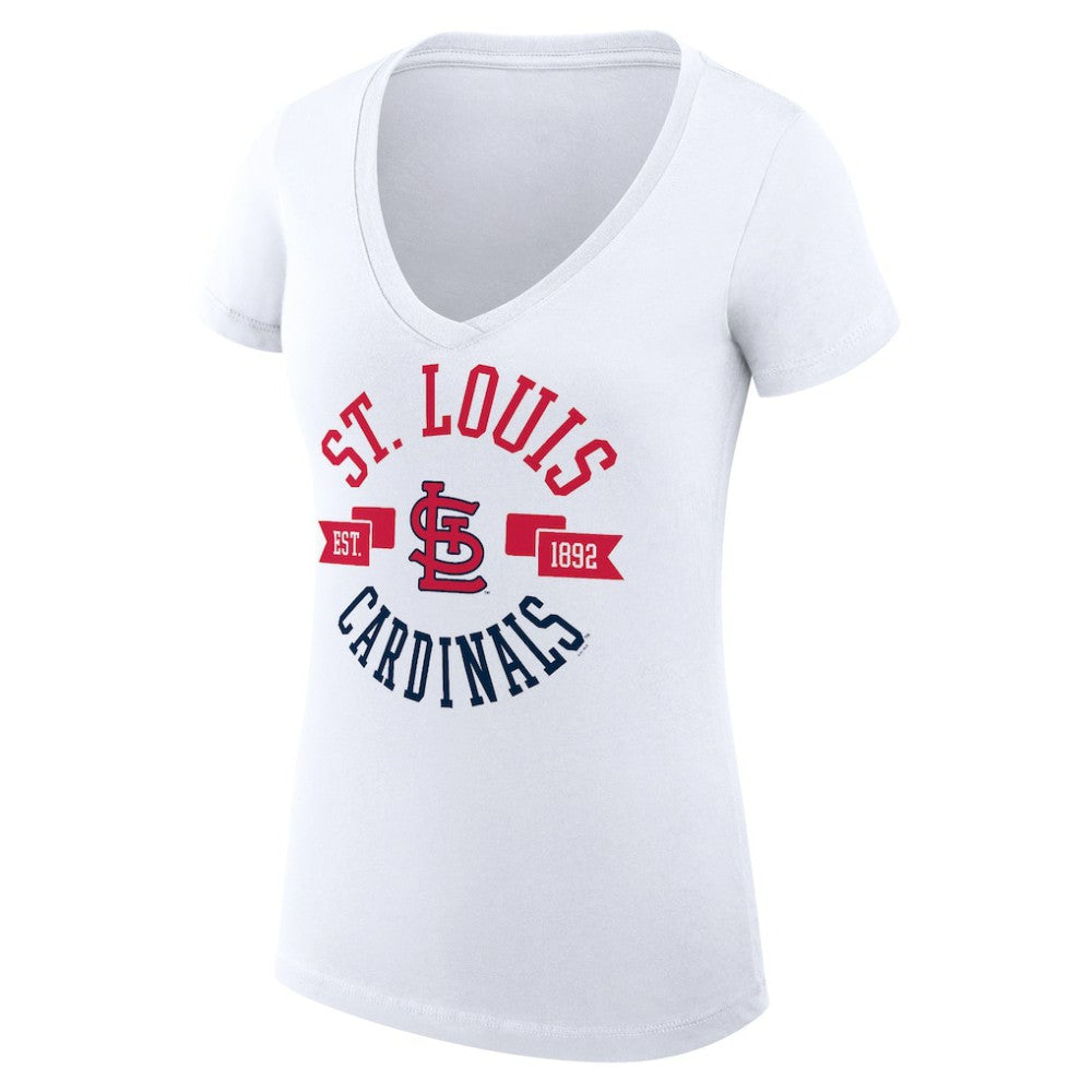 St. Louis Cardinals G-III 4Her by Carl Banks Women's Super-Slim Fit Lightweight City Graphic V-Neck T-Shirt Discount