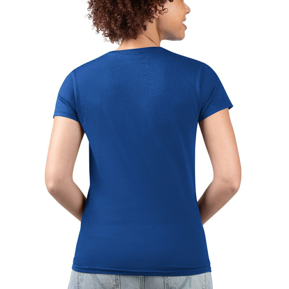 Texas Rangers G-III 4Her by Carl Banks Women's Super-Slim Fit Lightweight City Graphic V-Neck T-Shirt Outlet