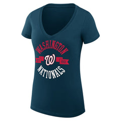 Washington Nationals G-III 4Her by Carl Banks Women's Super-Slim Fit Lightweight City Graphic V-Neck T-Shirt Near Me