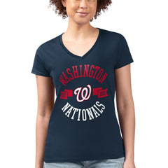 Washington Nationals G-III 4Her by Carl Banks Women's Super-Slim Fit Lightweight City Graphic V-Neck T-Shirt Near Me