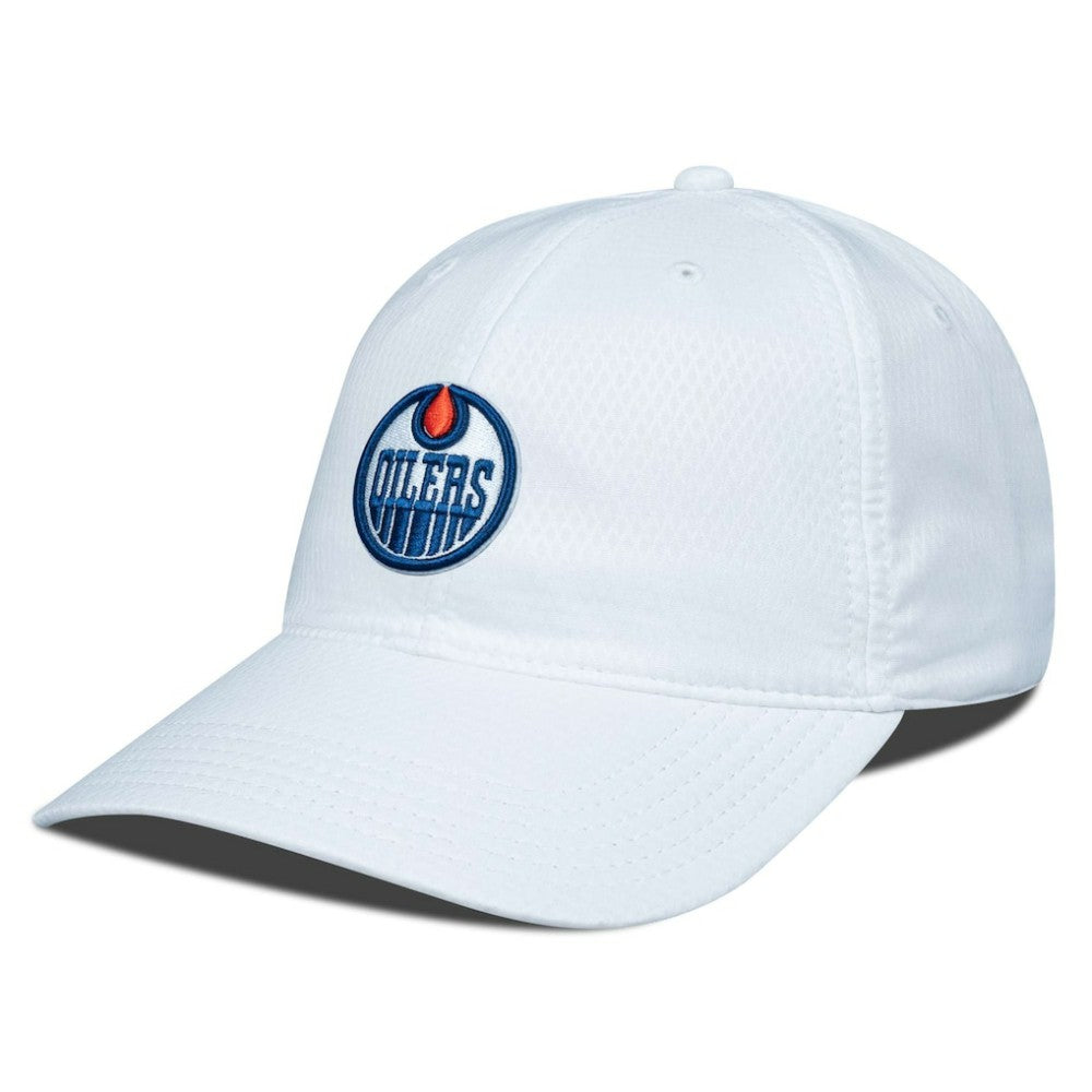 Edmonton Oilers Levelwear Matrix Adjustable Hat - White | NHL Lifestyle