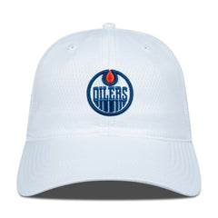 Edmonton Oilers Levelwear Matrix Adjustable Hat - White | NHL Lifestyle