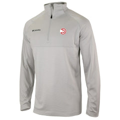 Columbia Atlanta Hawks Omni-Wick Rockin' It Quarter-Zip Pullover Top Heather Gray