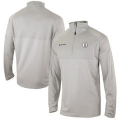 Columbia Brooklyn Nets Omni-Wick Rockin' It Quarter-Zip Pullover Top Heather Gray