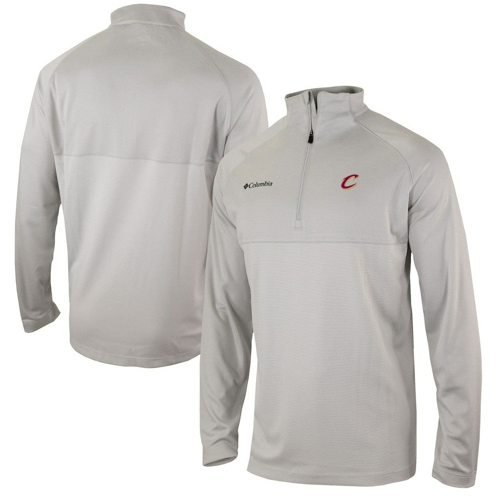 Columbia Cleveland Cavaliers Omni-Wick Rockin' It Quarter-Zip Pullover Top Heather Gray