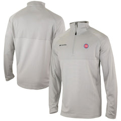 Columbia Detroit Pistons Omni-Wick Rockin' It Quarter-Zip Pullover Top Heather Gray