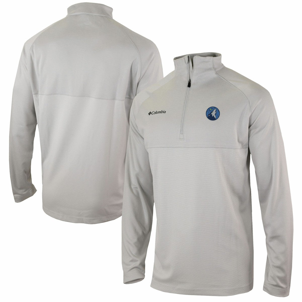 Columbia Minnesota Timberwolves Omni-Wick Rockin' It Quarter-Zip Pullover Top Heather Gray