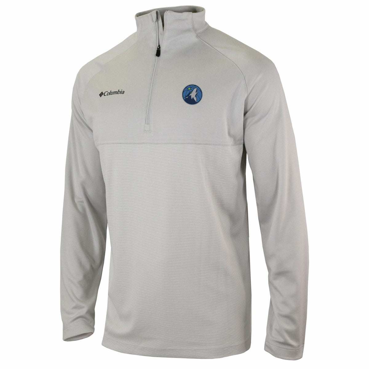 Columbia Minnesota Timberwolves Omni-Wick Rockin' It Quarter-Zip Pullover Top Heather Gray
