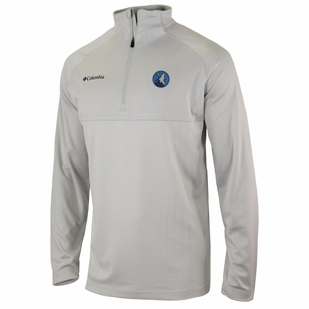 Columbia Minnesota Timberwolves Omni-Wick Rockin' It Quarter-Zip Pullover Top Heather Gray