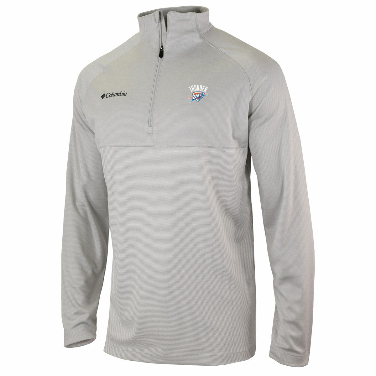 Columbia Oklahoma City Thunder Omni-Wick Rockin' It Quarter-Zip Pullover Top Heather Gray