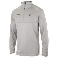 Columbia Utah Jazz Omni-Wick Rockin' It Quarter-Zip Pullover Top Heather Gray