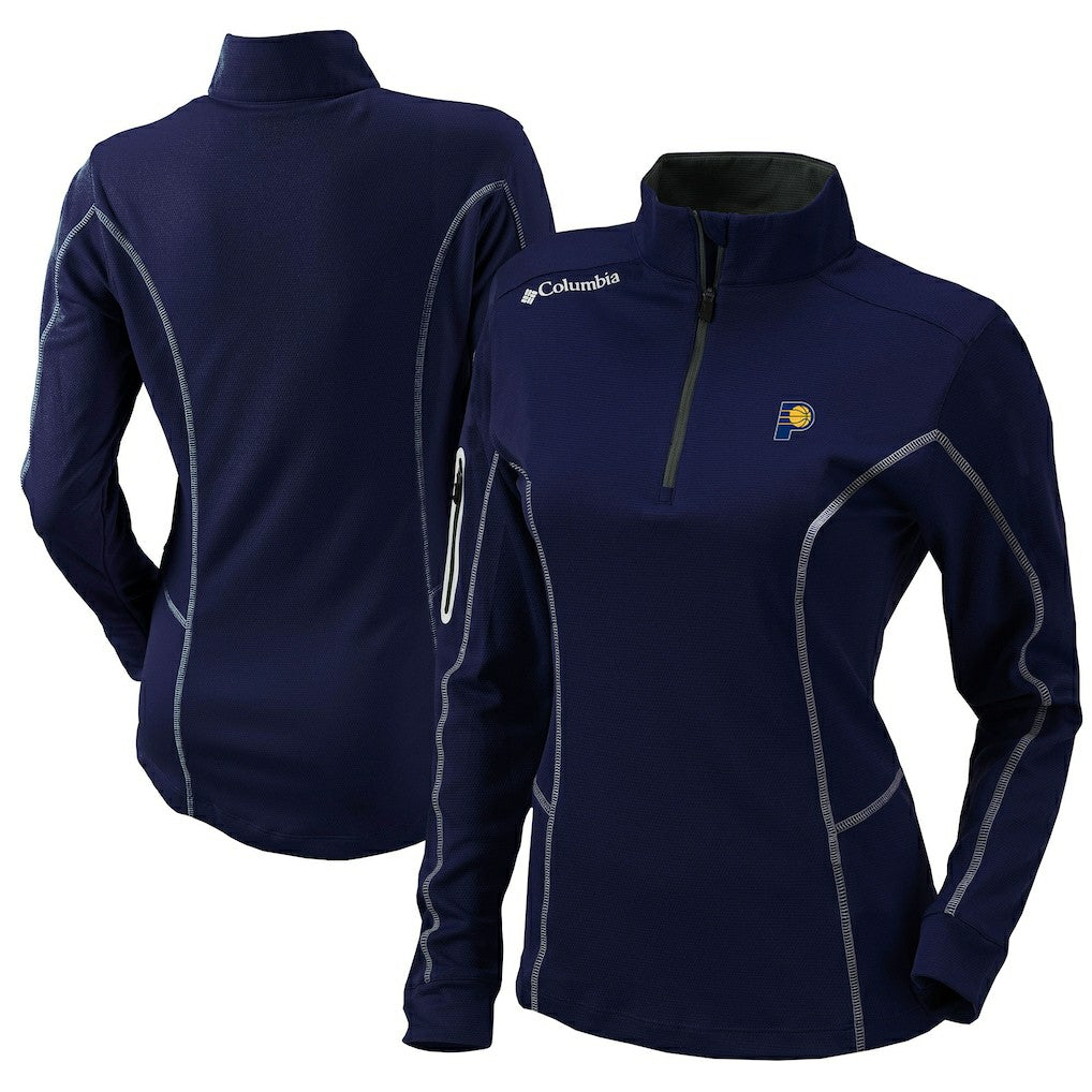 Columbia Indiana Pacers Women's Omni-Wick Shotgun Quarter-Zip Pullover Top Navy