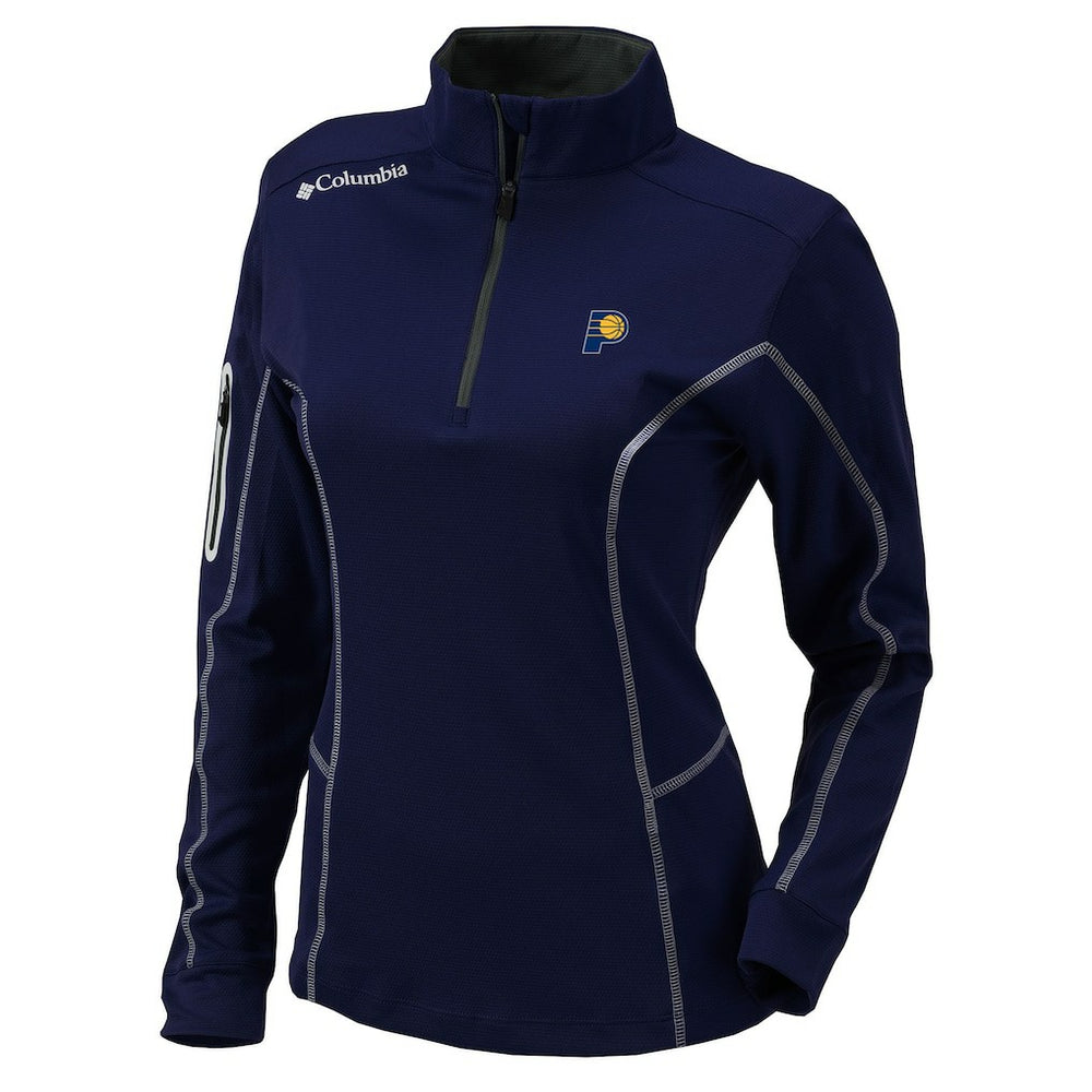 Columbia Indiana Pacers Women's Omni-Wick Shotgun Quarter-Zip Pullover Top Navy