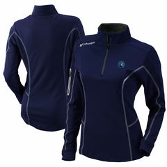 Columbia Minnesota Timberwolves Women's Omni-Wick Shotgun Quarter-Zip Pullover Top Navy