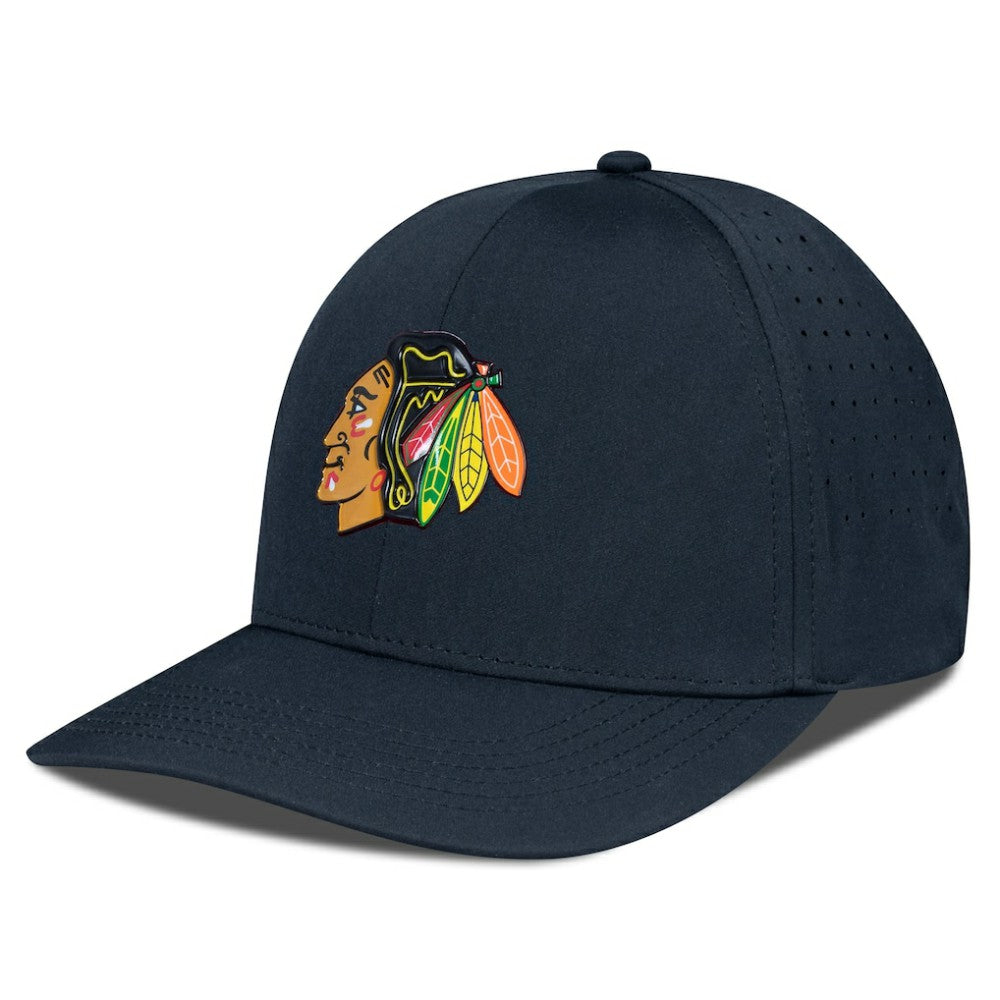 Chicago Blackhawks Levelwear Zeta Flex Hat - Black | NHL Clearance