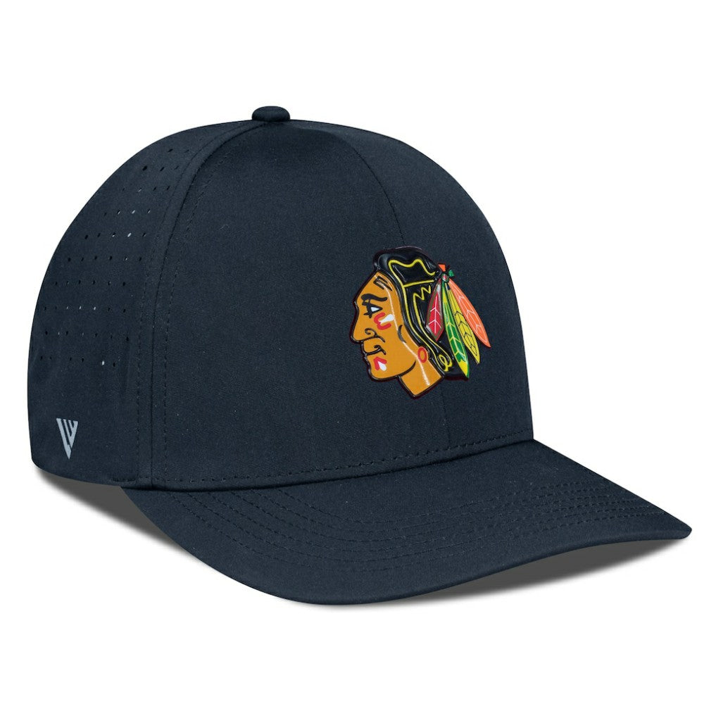 Chicago Blackhawks Levelwear Zeta Flex Hat - Black | NHL Clearance