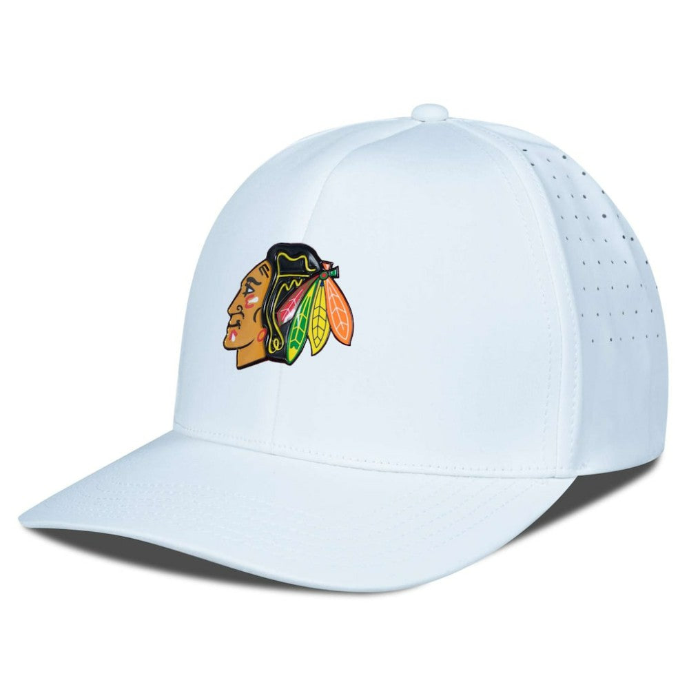 Chicago Blackhawks Levelwear Zeta Flex Hat - White | NHL Clearance