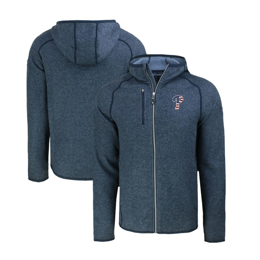Philadelphia Phillies Cutter & Buck Stars & Stripes Mainsail Sweater-Knit Full-Zip Hoodie Near Me