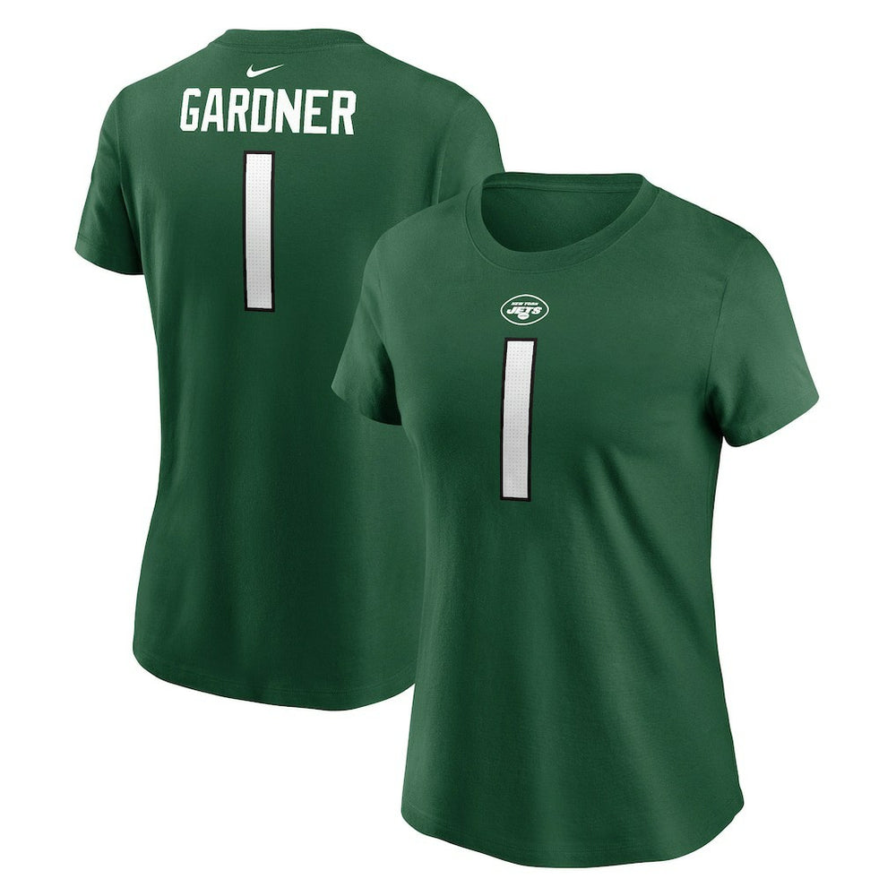 Sauce Gardner New York Jets Women's Player Name & Number T-Shirt - Green - Nike