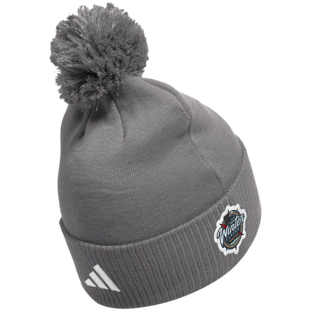Vegas Golden Knights adidas 2024 NHL Winter Classic Cuffed Knit Hat with Pom - Charcoal | Adidas Lifestyle