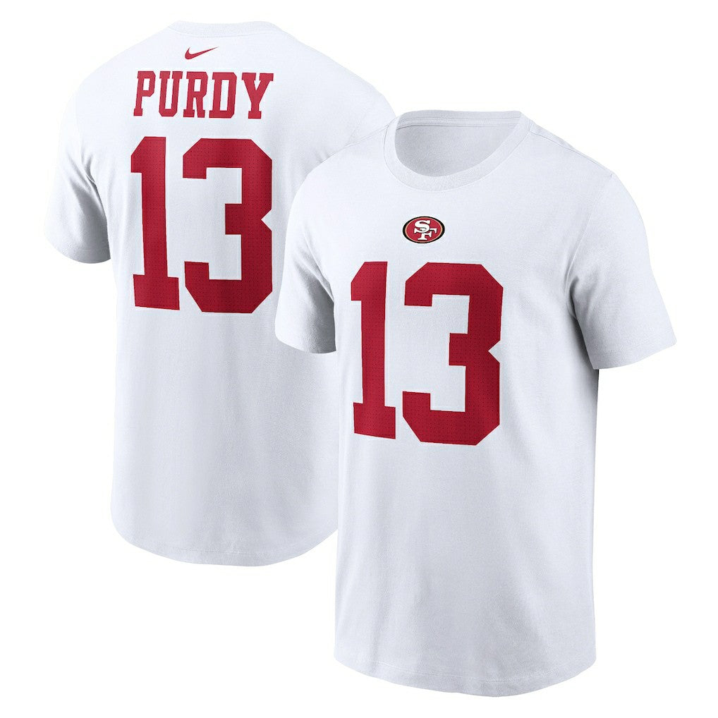 Brock Purdy San Francisco 49ers Player Name & Number T-Shirt - White - Nike