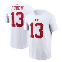 Brock Purdy San Francisco 49ers Player Name & Number T-Shirt - White - Nike