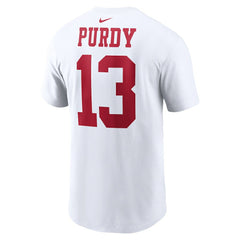 Brock Purdy San Francisco 49ers Player Name & Number T-Shirt - White - Nike