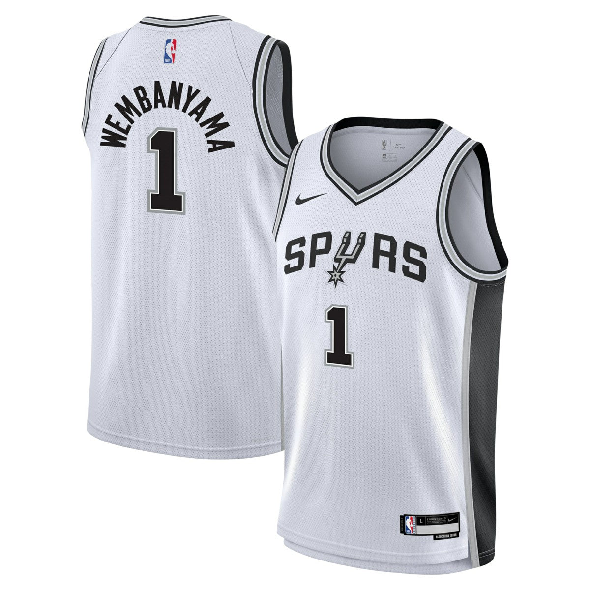 Nike Victor Wembanyama San Antonio Spurs Youth Swingman Jersey Association Edition White