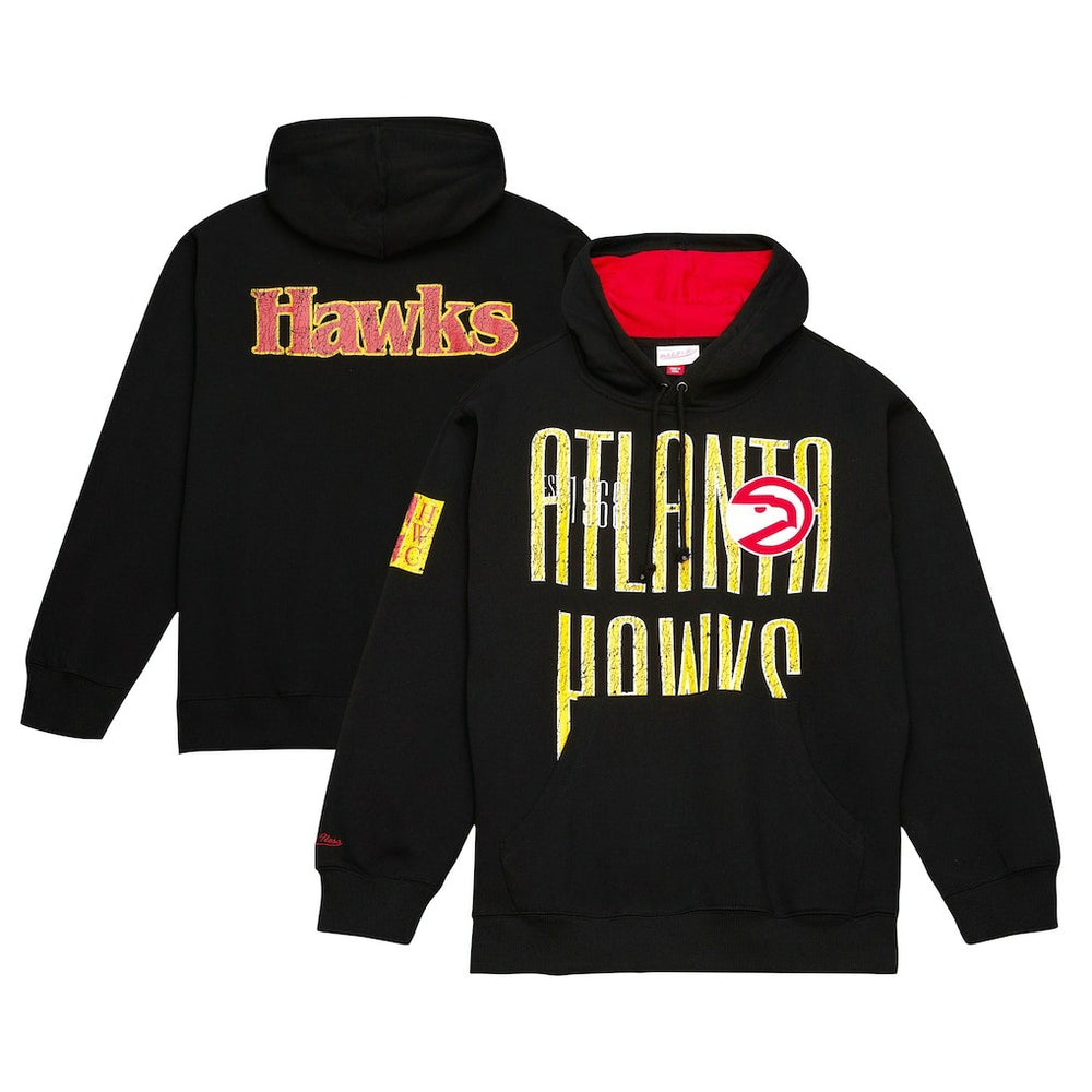 Mitchell & Ness Atlanta Hawks Hardwood Classics OG 2.0 Pullover Hoodie Black