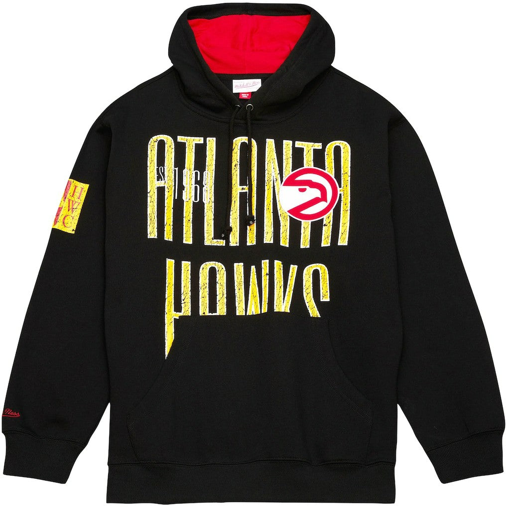 Mitchell & Ness Atlanta Hawks Hardwood Classics OG 2.0 Pullover Hoodie Black