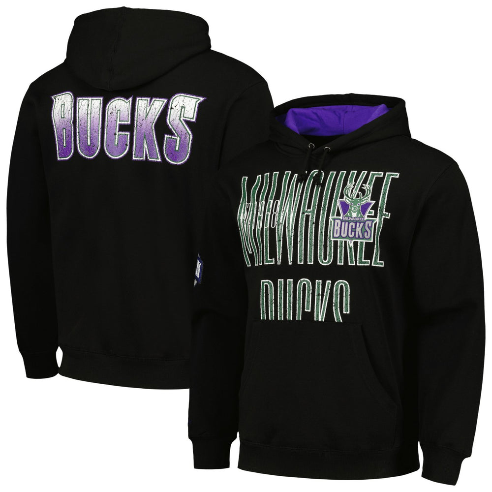 Mitchell & Ness Milwaukee Bucks Hardwood Classics OG 2.0 Pullover Hoodie Black