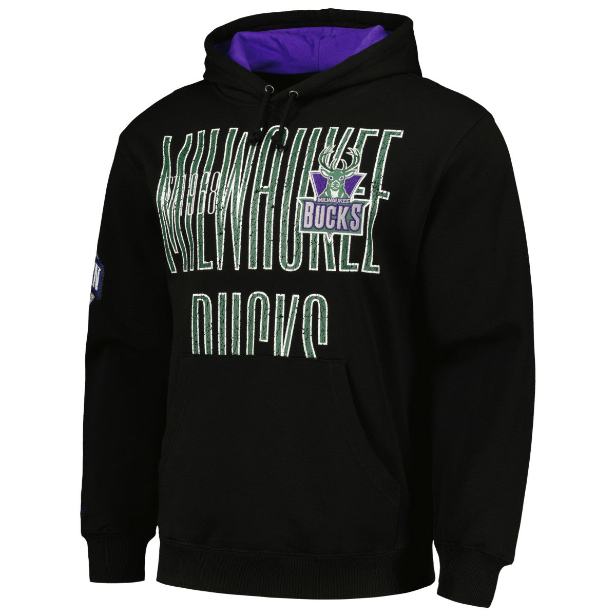 Mitchell & Ness Milwaukee Bucks Hardwood Classics OG 2.0 Pullover Hoodie Black