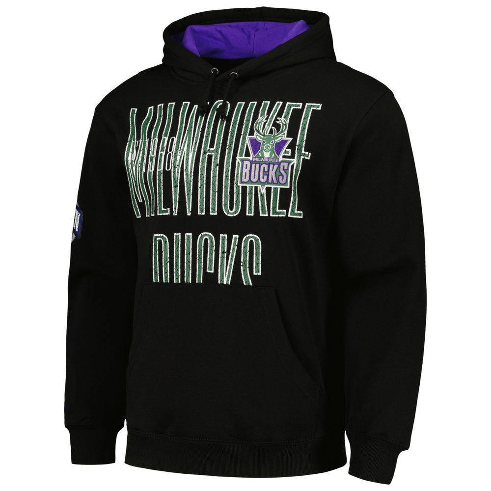 Mitchell & Ness Milwaukee Bucks Hardwood Classics OG 2.0 Pullover Hoodie Black