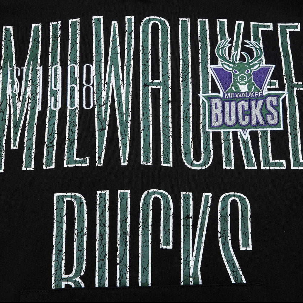 Mitchell & Ness Milwaukee Bucks Hardwood Classics OG 2.0 Pullover Hoodie Black